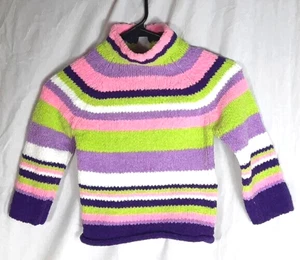 The Children's Place Knit Sweater Girls Size 4T Striped Multicolored NEW - Picture 1 of 7