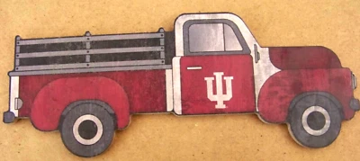Indiana University red pickup truck sign 6" x 14.75" NCAA hanger Hoosiers c44243 - Image 1 of 4