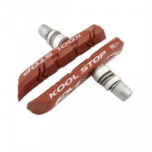 KOOLSTOP BRAKE SHOES K/S V-BRAKE BMX SALMON PR w/HRDWR - Picture 1 of 1