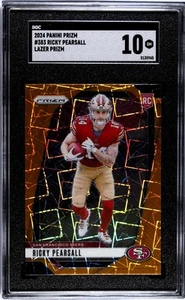 2024 PANINI PRIZM #383 RICKY PEARSALL ORANGE LAZER PRIZM SGC 10 - Picture 1 of 2