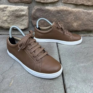 Ugg Australia Mujer Talla 7 Karine Cuero Moda Tenis Marrón Con Cordones - Imagen 1 de 15