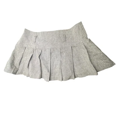 Vtg 90s Y2K Plaid Wool Blend Micro Mini XS Pleated Skirt Punk Coquette Preppy - Image 1 of 3