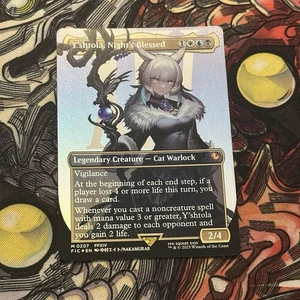 Y’shtola, Night’s Blessed Borderless Foil, MTG Single,FIN 0208 Mythic Near Mint - Foto 1 di 4