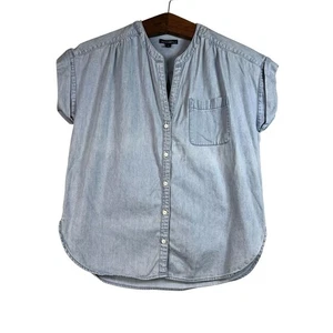J. Crew Mercantile Women’s Chambray Camp Shirt Button Down Size S Boho L0972 - Picture 1 of 8