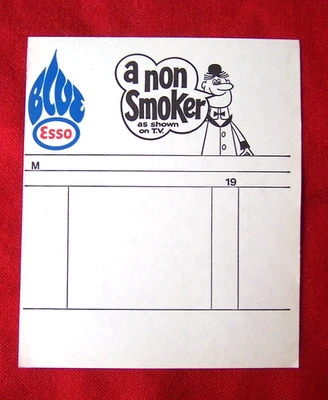 ESSO BLUE PARAFFIN ORIGINAL VINTAGE RECEIPT SHEET EARLY 1970'S JOE THE DEALER - Image 1 of 3