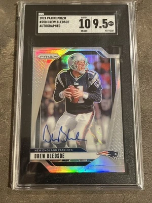 🟥🔥Drew Bledsoe🔥🟦2024 Panini Prizm Silver Auto SGC 10 | 9.5  Patriots - Image 1 of 4