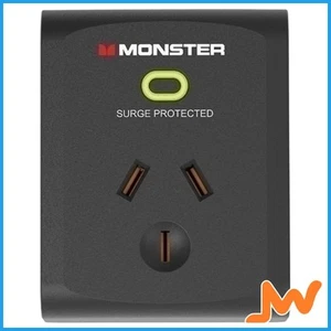 Monster Single Socket Surge Protector - Black - Picture 1 of 2
