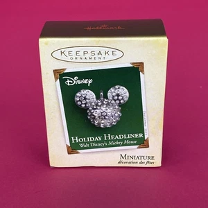 Hallmark Miniature Keepsake Ornament 2005 “Holiday Headliner” Mickey Mouse NIB - Picture 1 of 2