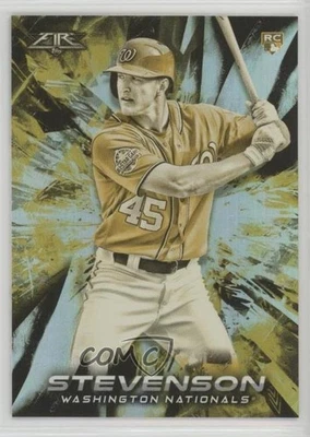 2018 Topps Fire Gold Minted Andrew Stevenson #51 Rookie RC - Image 1 of 2