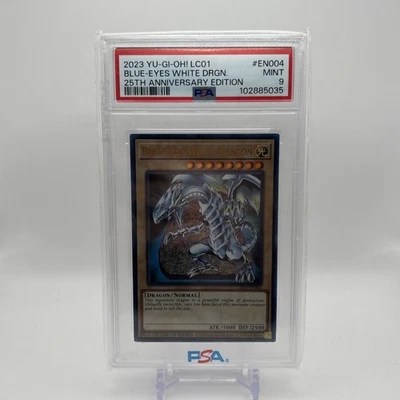 Blue-Eyes White Dragon 2010 Legendary Collection #EN004 - PSA MINT 9 - VERY NICE - Image 1 of 2