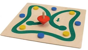 Giocattolo in Legno Trottola Rodeo LxP 20x20xcm NUOVO Gioco in Legno Gioco di Pazienza Abile - Foto 1 di 1