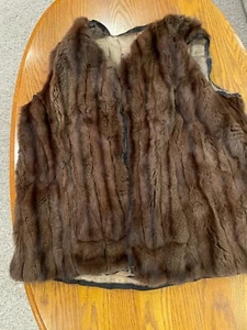 XL Vintage Real Fur Vest - Picture 1 of 6
