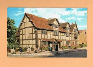 Shakespeare's Birthplace, STRATFORD-UPON-AVON Vintage Postcard Warwickshire UK - Foto 1 di 2