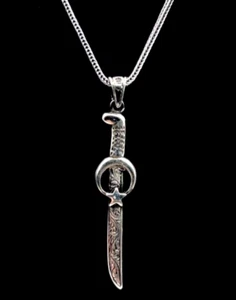 AY YILDIZ Schwert Anhänger & 54cm Kette 925 Silber Bayrak OSMANLI Türk Göktürk - Bild 1 von 5