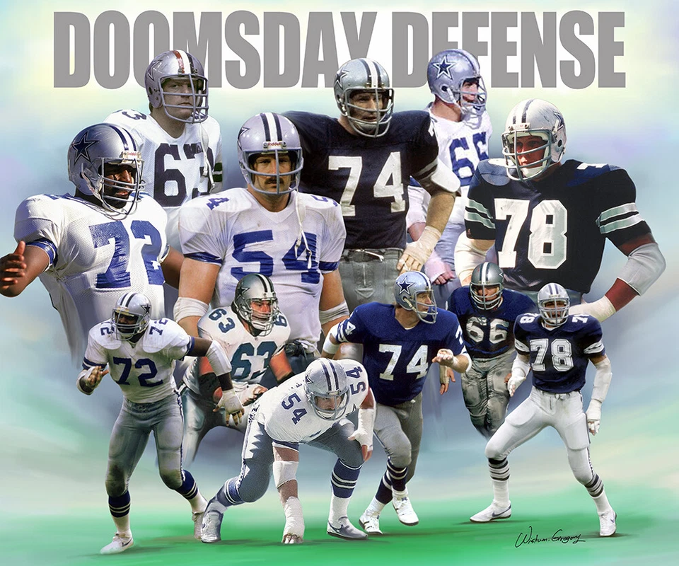 Dallas Cowboys Doomsday, Wishum Gregory Art, Wall Decor Print Poster 20" x 16" - Image 1 of 1