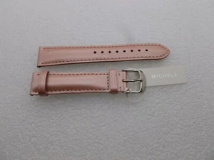 Nuevo reloj genuino Michele 16 mm rosa descolorido metálico patente correa de correa - Imagen 1 de 2