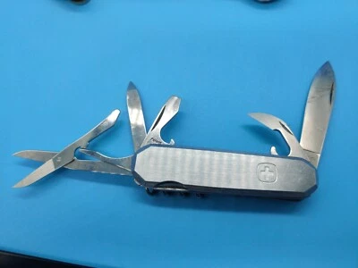 USED Swiss Army Wenger Discontinued Stainless Steel Traveler Knife Luxury Used - Image 1 of 4