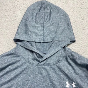 Under Armour Hoodie Sweatshirt YXL Youth Boys Grey Fitted Pullover Long Sleeve - Picture 1 of 10