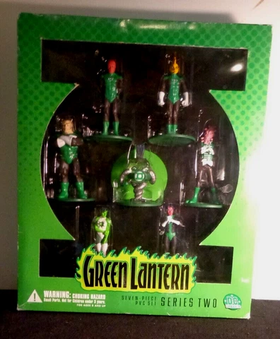 2001 DC Direct Green Lantern Series 2 Seven/Piece PVC Figure Set New In Box Cover