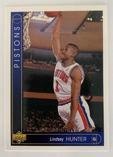 1993-94 Upper Deck Basketball #338 Lindsey Hunter Rookie RC - Detroit Pistons