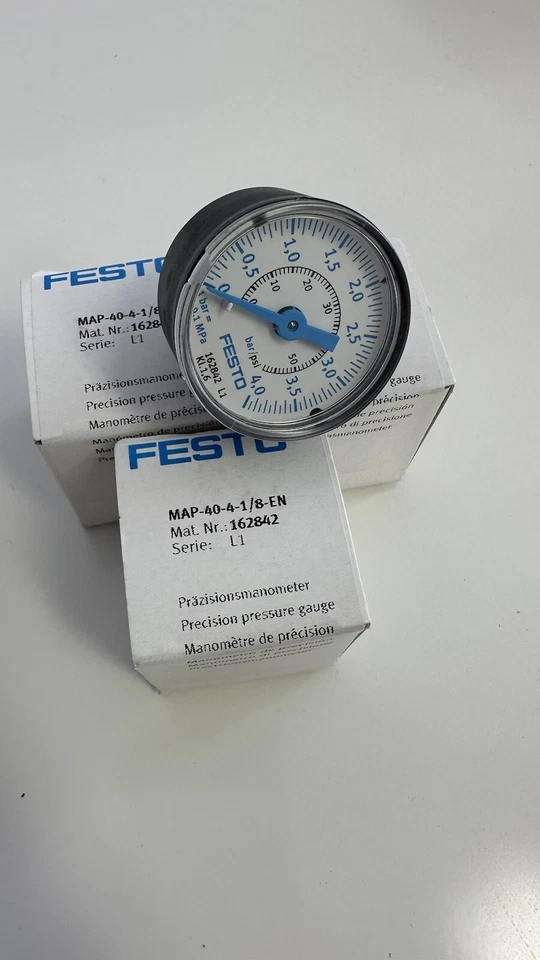 Festo MAP-40-4-1/8-EN Präzisionsmanometer 162842 NEU/OVP