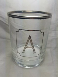 4 X Double Old Fashioned 14 Oz Monogram “A” Whiskey Glass 4in TUMBLER COCKTAIL - Picture 1 of 2