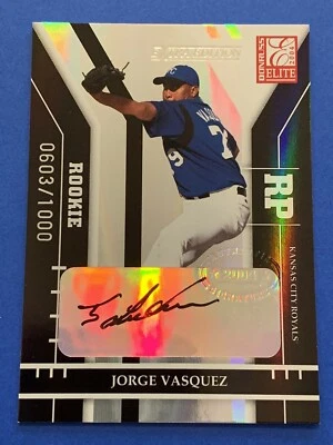 JORGE VASQUEZ Signed RC 2004 Elite #256 KC ROYALS-ATLANTA BRAVES Autograph Auto - Image 1 of 2