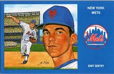 Postcard 1969 New York Mets #13 Gary Gentry MLB Major League Baseball
