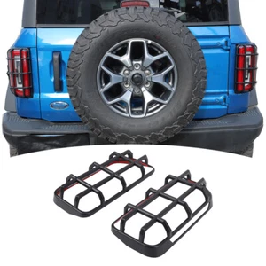 Black Rear Tail Light Lamp Cover Trim Guard for Ford Bronco 2021-25 Accessories - Picture 1 of 8