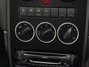 Für MG ZR 2003-2005 Polierte Aluminium Heizung Armaturenbrett Verkleidung Surround Ringe x3 - Bild 1 von 6