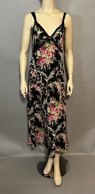 Vintage Oscar de la Renta long chemise floral nightgown 72" full sweep size M - Image 1 of 4