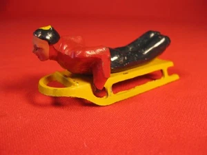 VINTAGE BARCLAYS ? CAST METAL MAN ON SLED - Picture 1 of 5