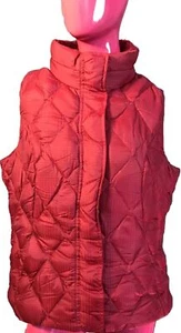 Eddie Bauer Daunenweste Premium Goose EB 650 Füllung rot gesteppt ärmellos Größe: L - Bild 1 von 8