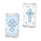 Blue Cross Baptism Mini Candy Bar Wrappers - Christian Faith Candy Labels - 45 