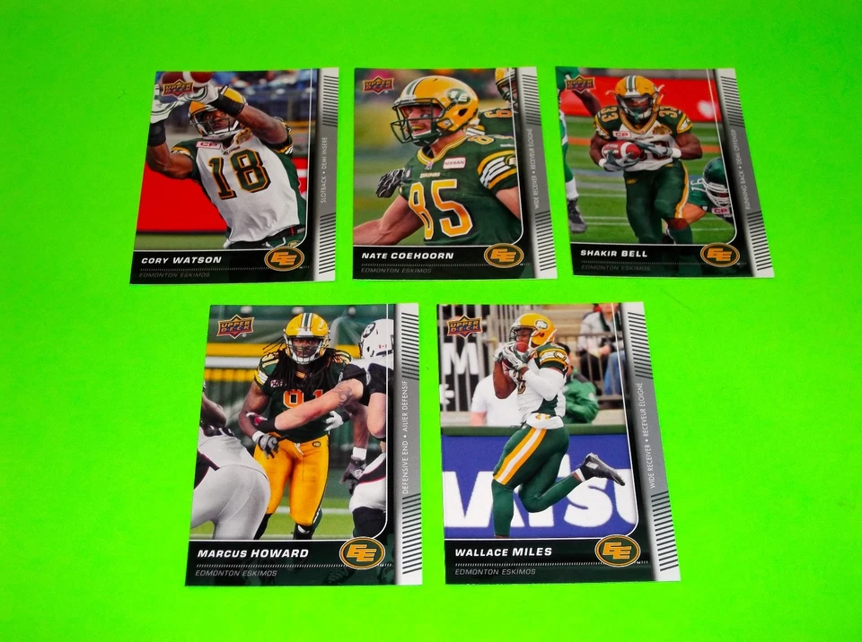 5 EDMONTON ESKIMOS UPPER DECK CFL FOOTBALL CARDS 12 40 61 88 149  #-5 - Image 1 of 1
