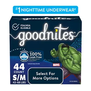 Bedwetting Underwear for Boys, S/M (43-68 Lbs), 44 Ct (Select for More) - Picture 1 of 12