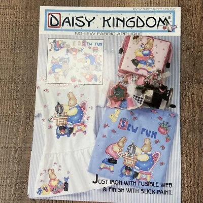 Vintage Daisy Kingdom No Sew Fabric Applique 6252 Honey Bunny Sew Fun - Image 1 of 3