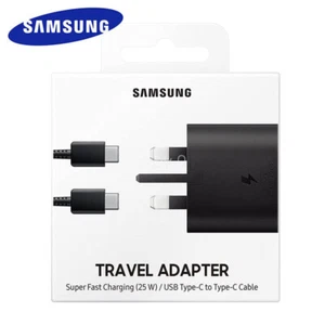 25W Super Fast Charger Adapter Plug & Cable For Samsung Galaxy S23 S22 S21 S20 - Picture 1 of 11