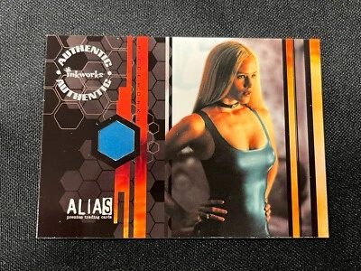 2003 Inkworks Alias Jennifer Garner Sydney Bristow Latex Dress PW1 Patch Card AA - Image 1 of 2