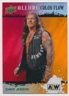 CHRIS JERICHO R-47 2022 Upper Deck AEW Allure COLOR FLOW RED/ORANGE - Image 1 of 2