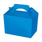 Bright Blue Party Meal Boxes ~ Childrens Birthday Wedding Food Snack Bag Box