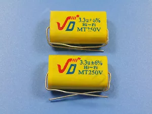 2pcs 250V 3.3uF Speaker Frequency Divider Polypropylene Non-Polarized Capacitor - Picture 1 of 1
