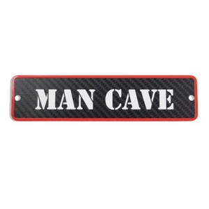 Letrero de pared "MAN CAVE" fibra de carbono real valla de jardín placa de regalo - Imagen 1 de 13
