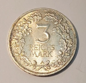 3 RM 1925A Rheinlande Jahrtausend Feier Silber stgl schöne Patina ungereinigt - Bild 1 von 2
