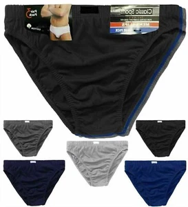 PACK OF 3 6 9 12 MENS BRIEFS SLIPS CLASSIC UNDERWEAR PANTS HIPSTER COTTON S-2XL - Picture 1 of 4