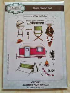 New Creative Expressions Clear Stamp Set - Summertime Gnome - Picture 1 of 2