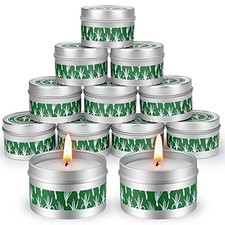 SUPERSUN 12 Pack Citronella Candles Outdoors: 100% Natural Soy Wax Garden Candle