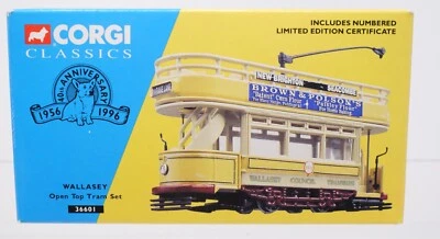 Corgi Classics 36601, Wallasey Open Top Tram Set, Diecast British Trolley - Image 1 of 4