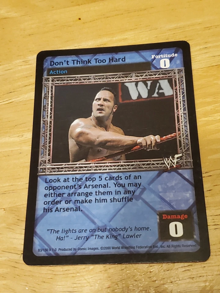 WWE WWF Raw Deal CCG - Don't Think too Hard - Image 1 of 1