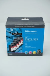 Office Depot HP 932XL / 933 Multipack Cyan Magenta Yellow Black High Yield - Picture 1 of 5
